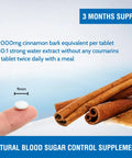 Cinnamon 2000mg 90 Tablets (V) (not Capsules) for Blood Sugar Control Made in The UK by Health4All