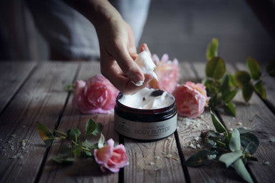 Farmstead Apothecary 100% Natural Body Butter with Organic Safflower Oil, Organic Shea Butter & Organic Vitamin E Oil, Citrus Rose 8 oz