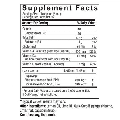 Nature's Answer Liquid Cod Liver Oil 16 oz