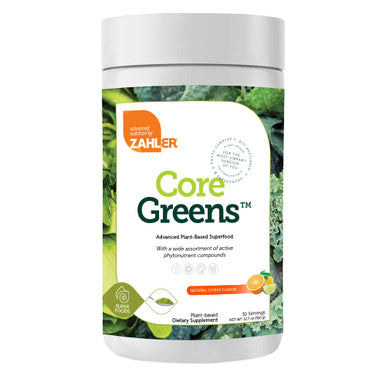 Zahler's Core Greens Powder Superfoods Spearmint Flavor
