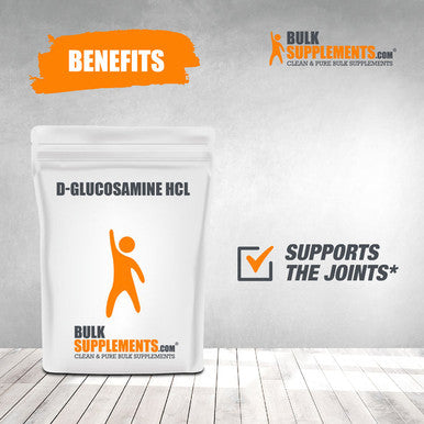 BulkSupplements.com Glucosamine HCL Powder - Glucosamine Chondroitin - Supplements for Men Bodybuilding - Joint and Knee Supplements (1 Kilogram)