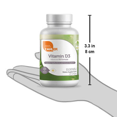 Zahlers Vitamin D3 Softgels 10 000 Iu General Health 120 Softgels