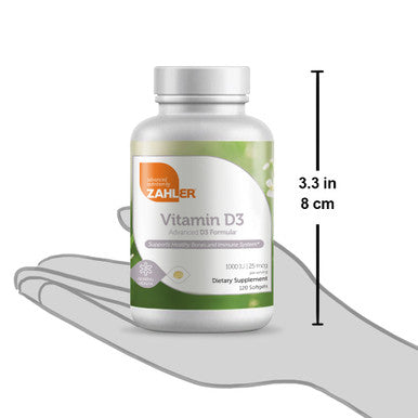 Zahler's Vitamin D3 Softgels 1000 Iu General Health 120 Softgels