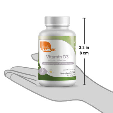 Zahlers Vitamin D3 Softgels 2000 Iu General Health 120 Softgels