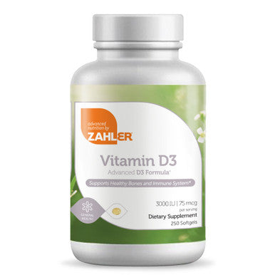 Zahlers Vitamin D3 Softgels 3000 Iu General Health 120 Softgels