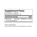 Zahlers Vitamin D3 Capsules 50 000 Iu General Health 120 Capsules