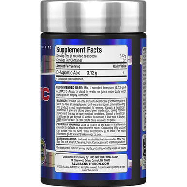 Allmax Nutrition D-Aspartic Acid Supplement 100G