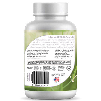 Zahler's Vitamin D3 & K2 General Health 90 Tablets