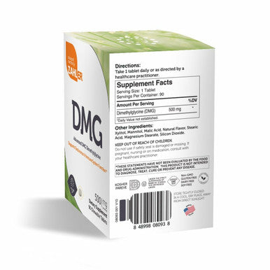 DMG 500 mg Chewable 90 tabs by Advanced Nutrition by Zahler