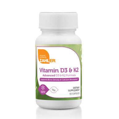 Zahlers Vitamin D3 And K2 Capsules General Health 60 Capsules
