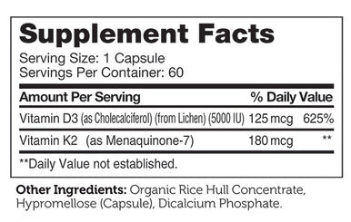 Zahlers Vitamin D3 And K2 Capsules General Health 60 Capsules