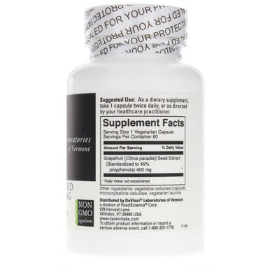 DaVinci Labs Grapefruit Seed Extract 400mg 60 Capsules