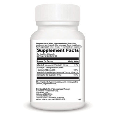 DaVinci Labs Iron Bis-Glycinate 60 Capsules
