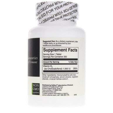DaVinci Labs Vitamin D3 1000 IU 250 Tablets