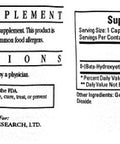Ecological Formulas Betarutin 500mg 60 Capsules