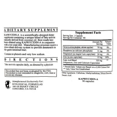 Ecological Formulas Kaprycidin-A 90 Capsules