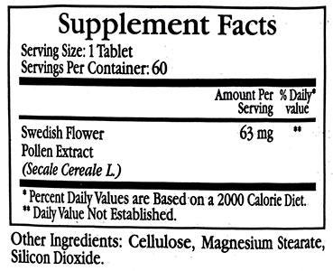 Ecological Formulas/Cardiovascular Research Swedish Flower Pollen 63mg