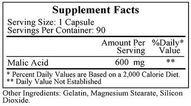 Ecological Formulas/Cardiovascular Research Malic Acid 600mg
