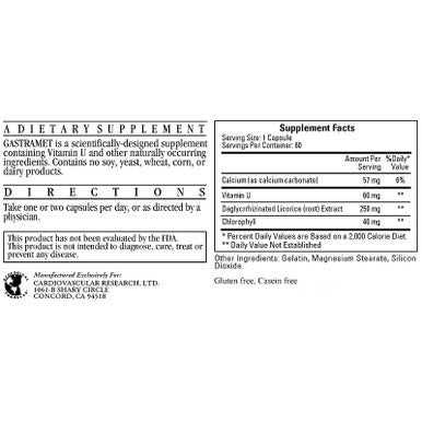 Ecological Formulas Gastramet 60 Capsules