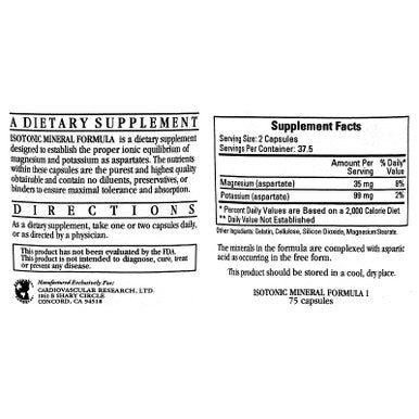 Ecological Formulas Isotonic Mineral Formula 75 Capsules