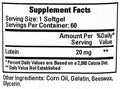 Ecological Formulas/Cardiovascular Research Lutein 20mg