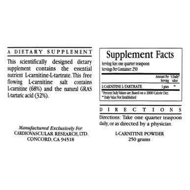 Ecological Formulas L-Carnitine Powder 250 Grams