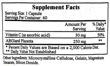 Ecological Formulas/Cardiovascular Research Placenta (Lypholized 250mg)