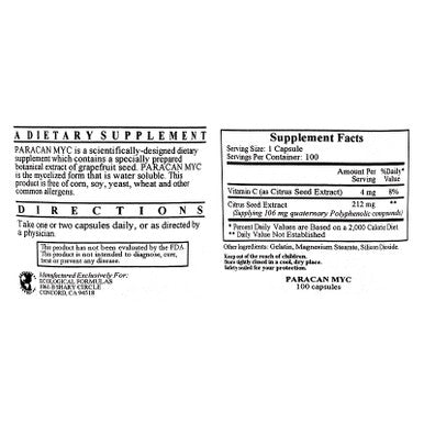 Ecological Formulas Paracan MYC 100 Capsules