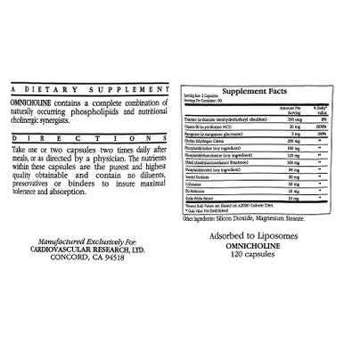 Ecological Formulas Omnicholine 120 Capsules