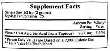 Ecological Formulas/Cardiovascular Research Vitamin C Crystals (from tapioca)