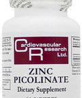 Ecological Formulas Zinc Picolinate 25mg 60 Capsules