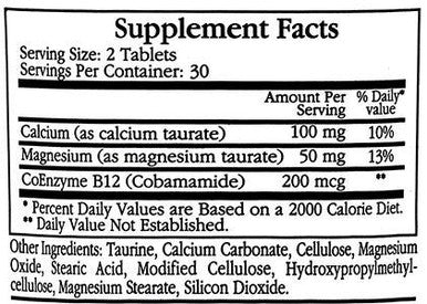 Ecological Formulas/Cardiovascular Research Shpilkes (CA Taurate/MG Taurate + Dibencozide)