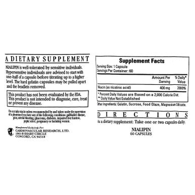 Ecological Formulas Nialipin 400mg 60 Tablets
