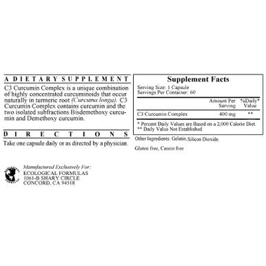 Ecological Formulas C3 Curcumin Complex 60 Capsules