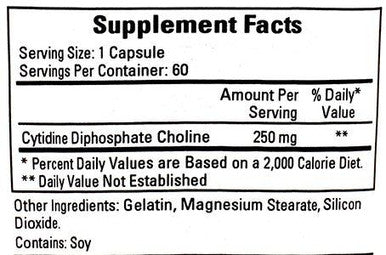 Ecological Formulas/Cardiovascular Research Cytidine Choline/CDP 250mg