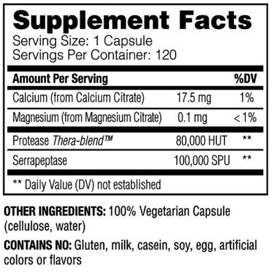 Enzyme Science Serrapeptase Pro 120 Capsules