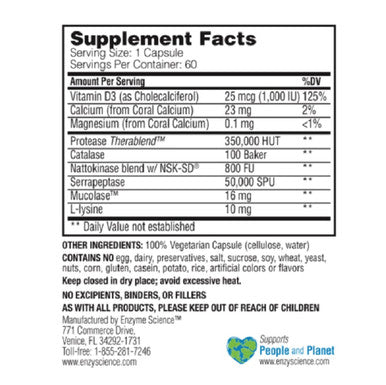 Enzyme Science Enzyme Defense Pro 60 Capsules