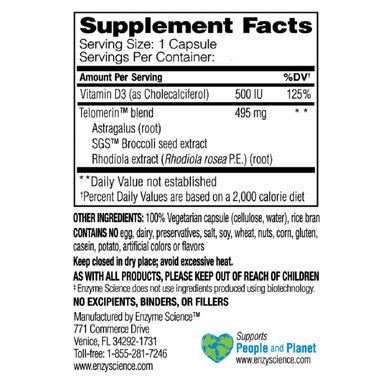 Enzyme Science Telomere Pro 30 Capsules