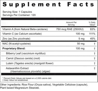 Eye Support with Lutein 120 caps by BioActive Nutrients