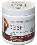 Host Defense, Reishi Mushroom Mycelium Powder, Supports Energy, Cardiovascular Health and Stress Response, Mushroom Supplement, Plain, 3.5 Ounce