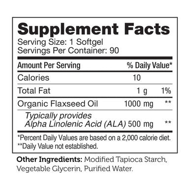 Flax Seed Oil 1000 mg 90 softgels by Advanced Nutrition by Zahler