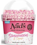 Nad's Strawberries Cream Waxing Dots, Wax Beads for Body and Face - 7oz
