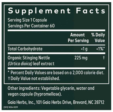 Gaia Herbs Nettle Leaf Capsules