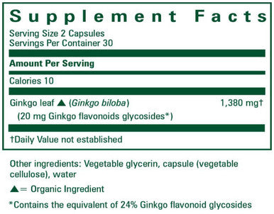 Gaia Herbs Professional Solutions Ginkgo Leaf