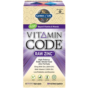 Garden of Life Vitamin Code RAW Zinc 60 vcaps