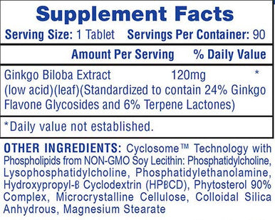 Hi-Tech Pharmaceuticals Ginkgo Biloba 120Mg 90Ct