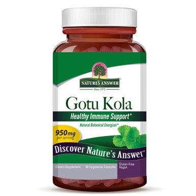Nature's Answer Gotu Kola Herb Supplement Vegetarian Capsules 90 Capsules