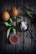 Farmstead Apothecary 100% Natural Body Butter with Organic Safflower Oil, Organic Shea Butter & Organic Vitamin E Oil, Grapefruit Almond 8 oz