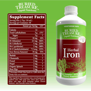 Herbal Iron 16 fl oz by Buried Treasure