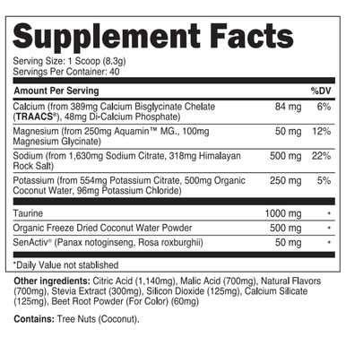 Transparent Labs Hydrate Raspberry Lemonade 40 servings